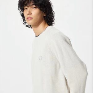 Uniqlo Men's KAWS Winter Companion Cream Crewneck Sweater